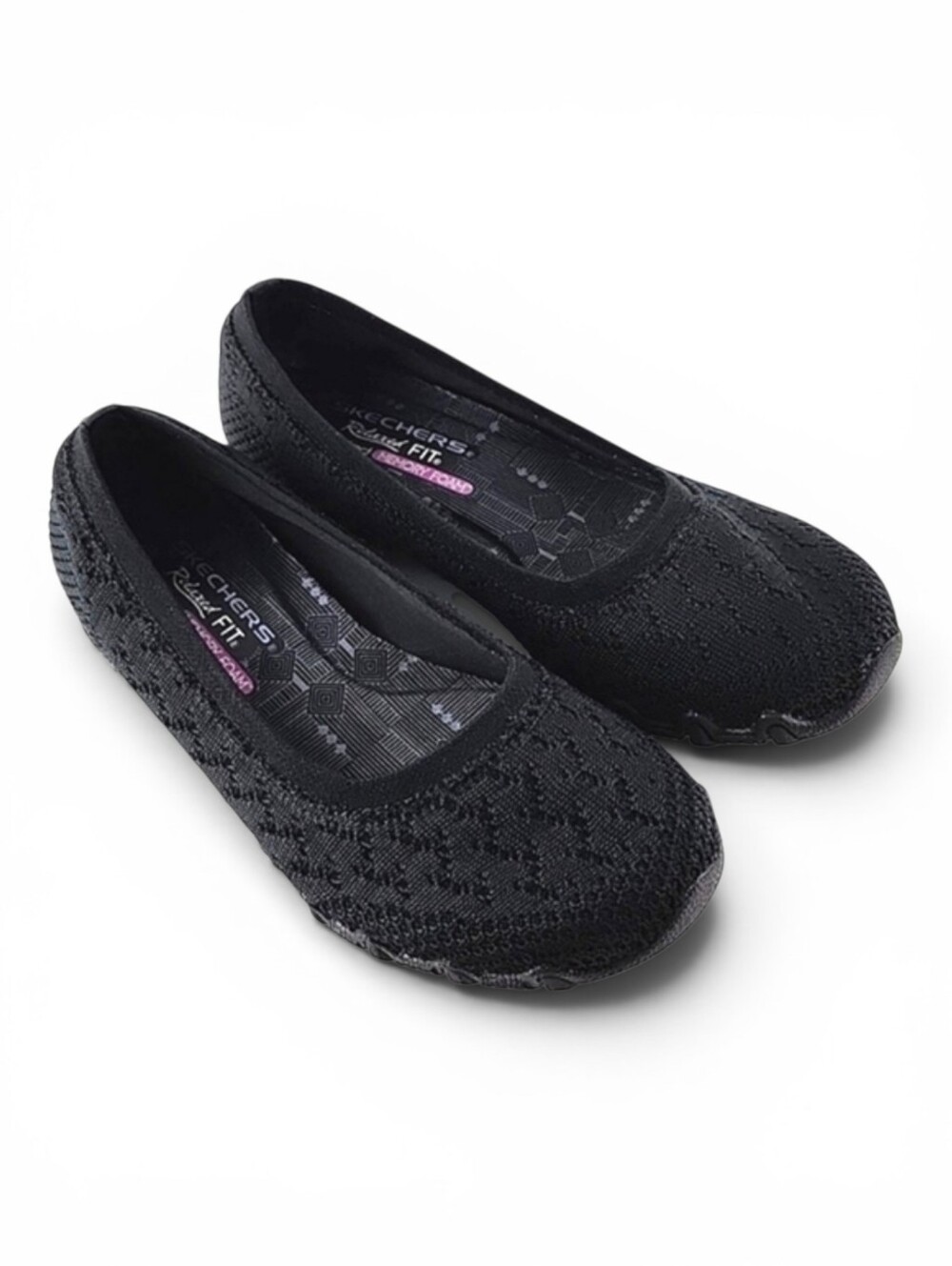 Skechers Women's Air Cooled Witty Knit Ballet Textile Flat Slip On Shoes 7